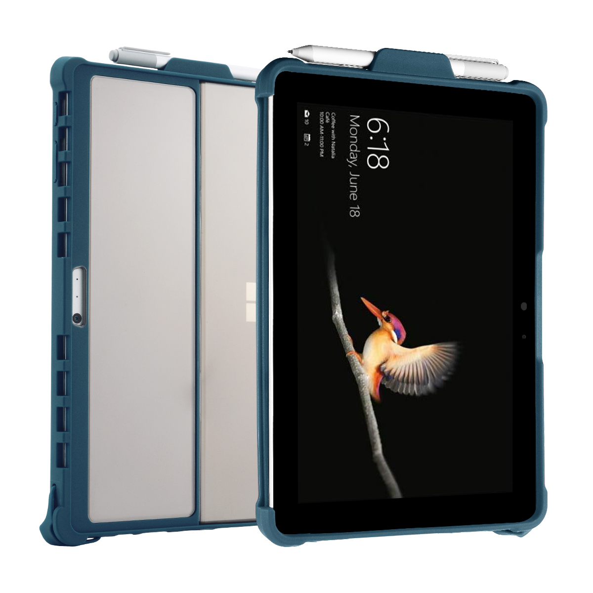 Rugged Folio Protective Cover Compatible with Type Cover, Kickstand case for Surface Pro 4/5/6/7/7 Plus